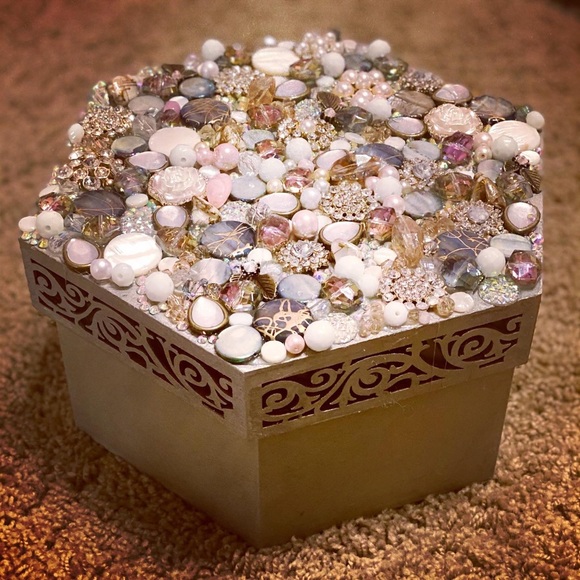 Handmade gemstone decor box